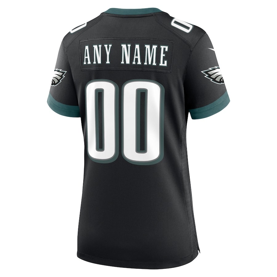 Women's Philadelphia Eagles Nike Black Alternate Custom Game Jersey - ujerseystore