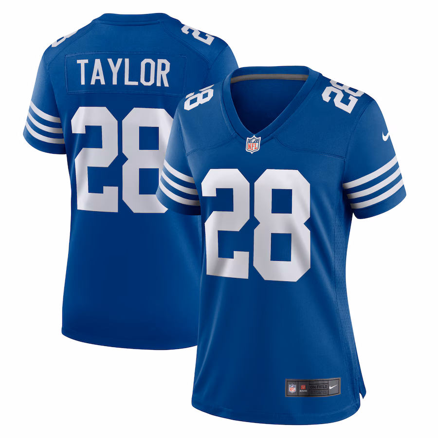 Women's Indianapolis Colts Jonathan Taylor Nike Royal Game Player Jersey - ujerseystore