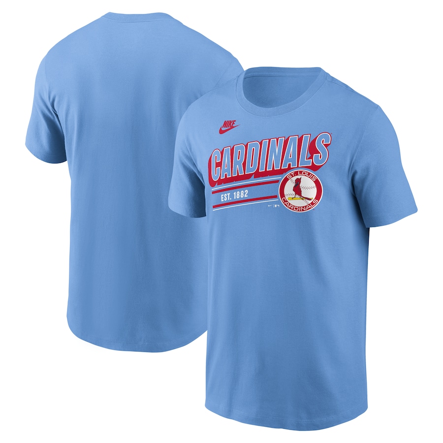 Men's St. Louis Cardinals Nike Light Blue Cooperstown Collection Retro T-Shirt - ujerseystore