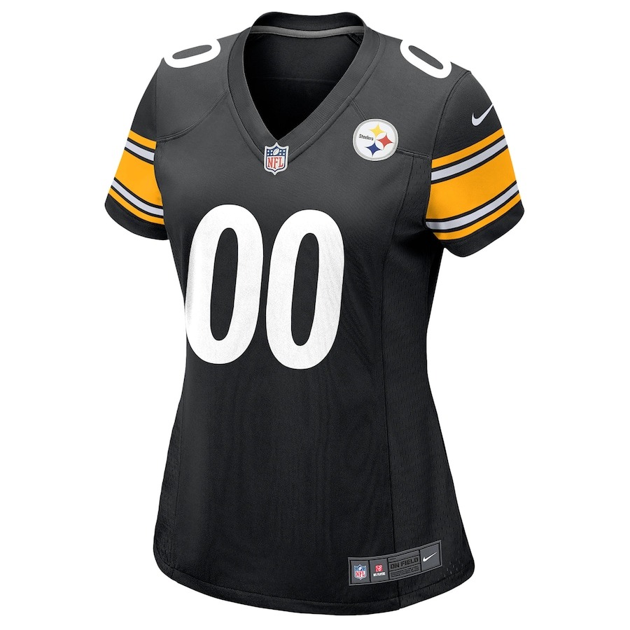 Women's Nike Black Pittsburgh Steelers Custom Game Jersey - ujerseystore