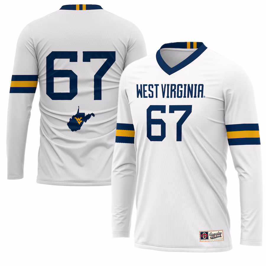 Unisex GameDay Greats #1 White West Virginia Mountaineers Lightweight Volleyball Jersey - ujerseystore