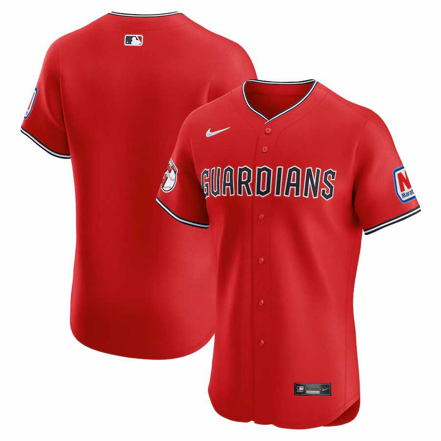 Men's Cleveland Guardians  Nike Red Alternate  Elite Jersey - ujerseystore