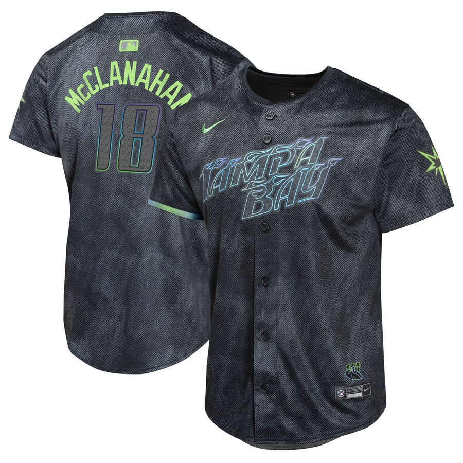 Youth Tampa Bay Rays Shane McClanahan Nike Charcoal 2024 City Connect Limited Player Jersey - ujerseystore