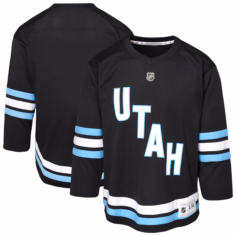 Youth Utah Hockey Club Black Replica Jersey - ujerseystore