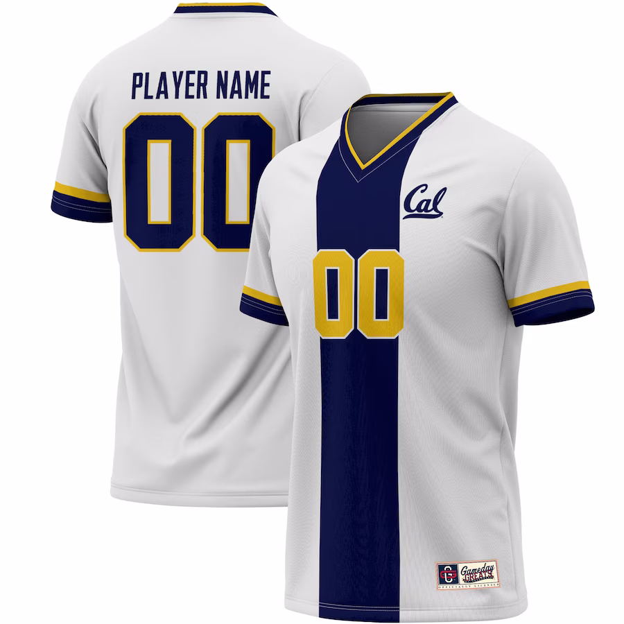 Cal Bears GameDay Greats Youth NIL Pick-A-Player Lightweight Soccer Jersey - White - ujerseystore