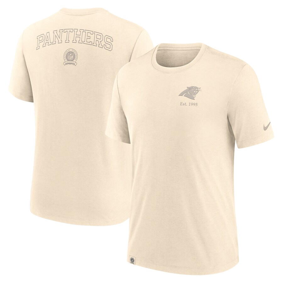 Men's Carolina Panthers Nike Cream Glory Tri-Blend T-Shirt - ujerseystore