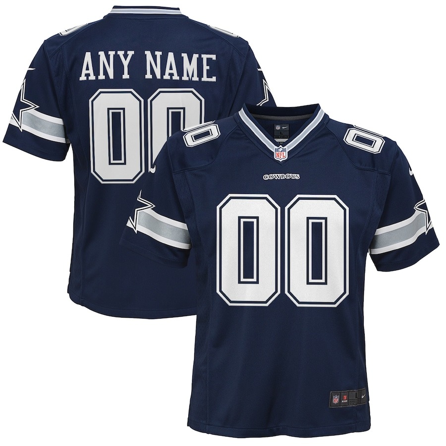 Youth Dallas Cowboys Nike Navy Custom Game Jersey - ujerseystore