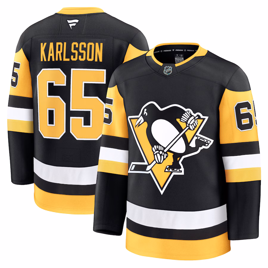 Men's Pittsburgh Penguins Erik Karlsson Fanatics Black Home Premium Jersey - ujerseystore