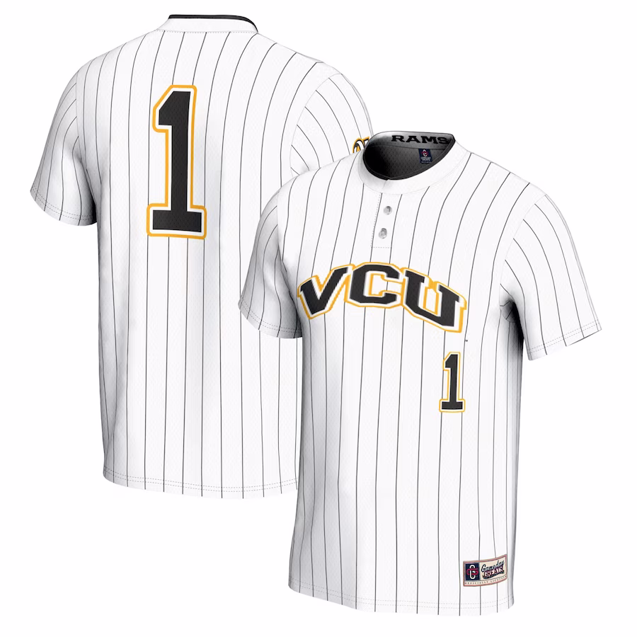 #1 VCU Rams GameDay Greats Unisex Lightweight Softball Jersey - White - ujerseystore