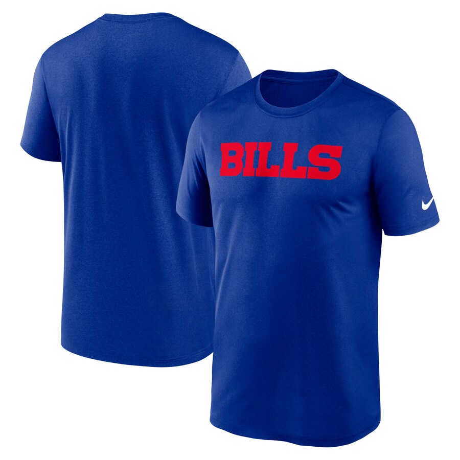 Men's Buffalo Bills Nike Royal Primetime Legend Wordmark Performance T-Shirt - ujerseystore