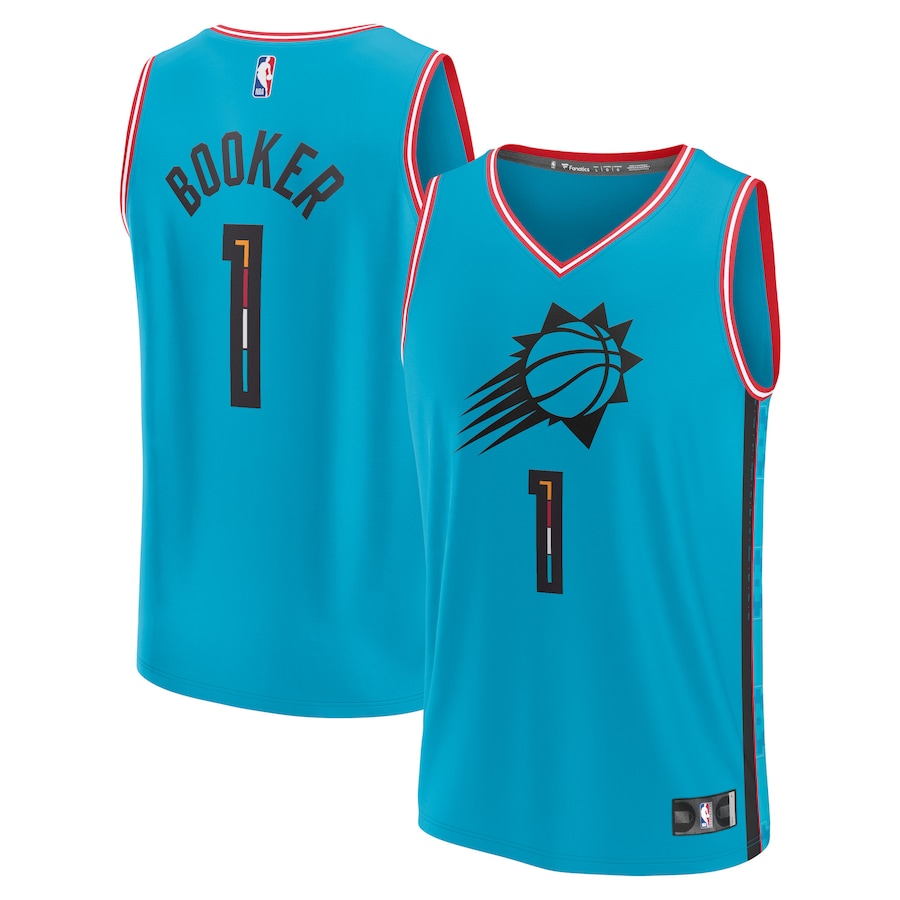 Men's Phoenix Suns Devin Booker Fanatics Teal Fastbreak Jersey - City Edition - ujerseystore