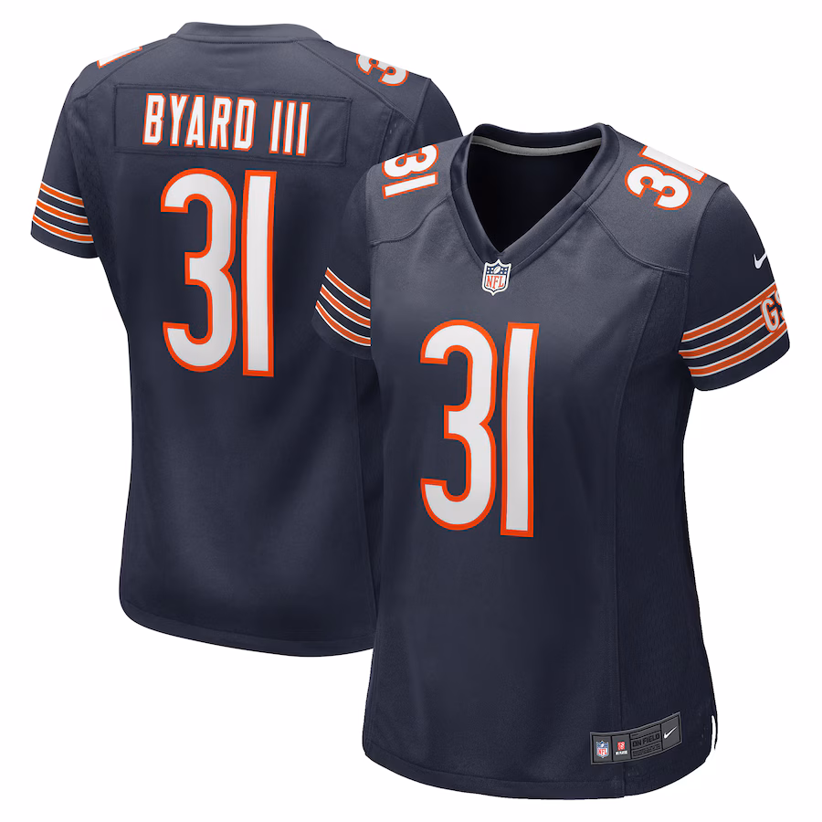 Women's Chicago Bears Kevin Byard III Nike  Navy  Game Jersey - ujerseystore