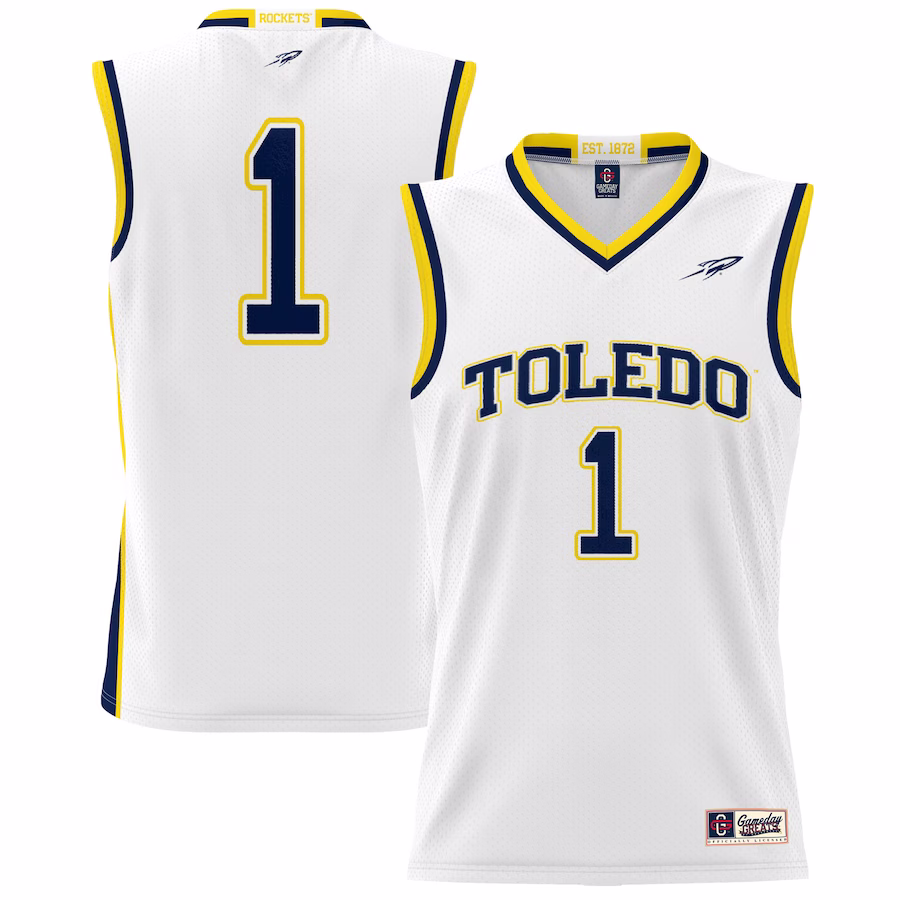 #1 Toledo Rockets GameDay Greats Unisex Lightweight Basketball Jersey - White - ujerseystore
