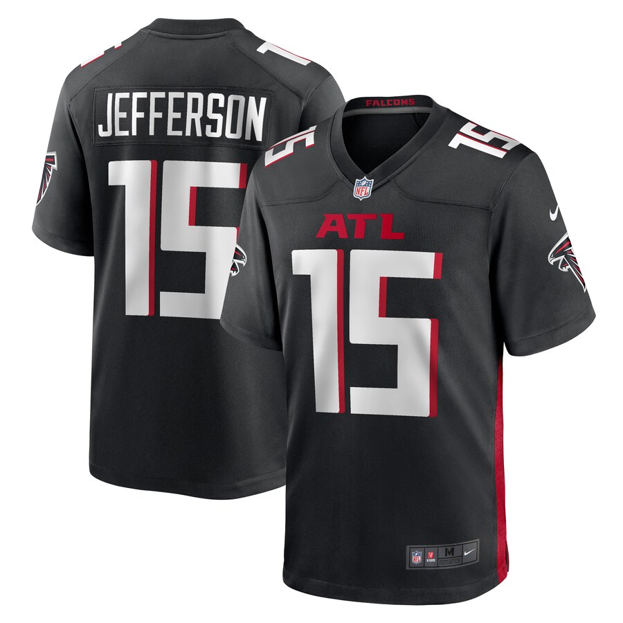 Men's Atlanta Falcons Van Jefferson Nike  Black  Game Jersey - ujerseystore