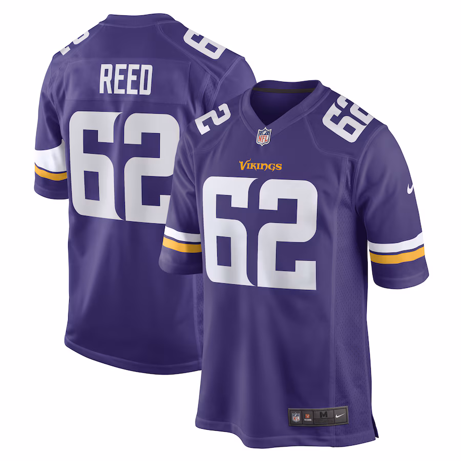 Men's Minnesota Vikings Chris Reed Nike Purple Game Player Jersey - ujerseystore