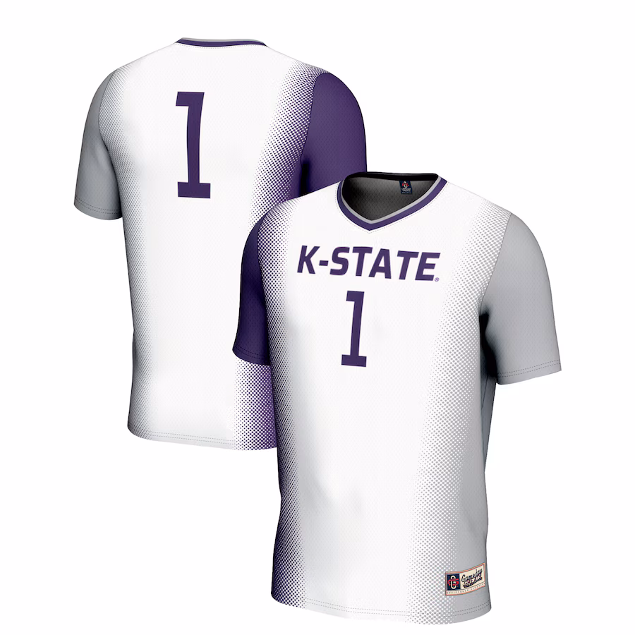 Unisex GameDay Greats #1 White Kansas State Wildcats  Lightweight Women's Soccer Jersey - ujerseystore