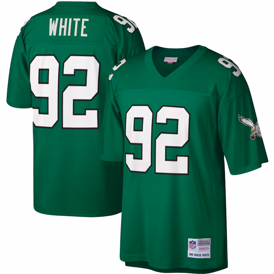 Men's Philadelphia Eagles Reggie White Mitchell & Ness Kelly Green Legacy Replica Jersey - ujerseystore