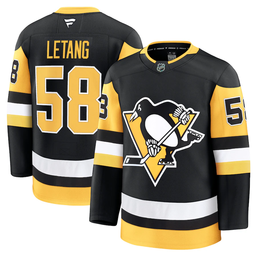 Men's Pittsburgh Penguins Kris Letang Fanatics Black Home Premium Jersey - ujerseystore
