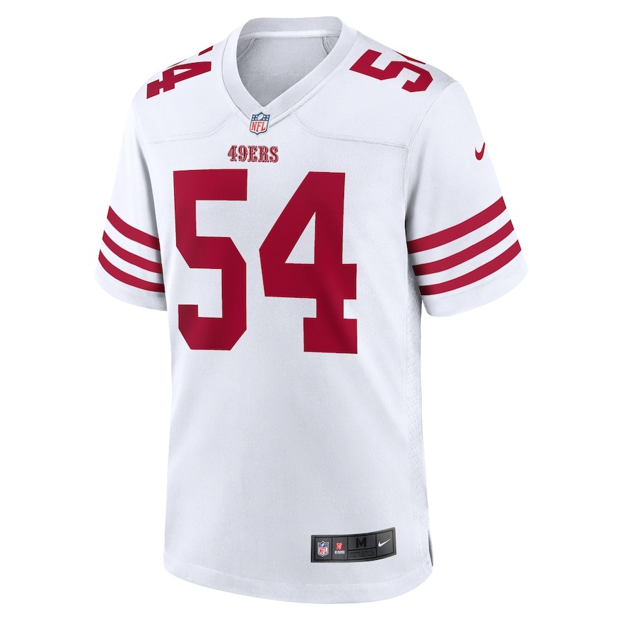 Men's San Francisco 49ers Fred Warner Nike White Player Game Jersey - ujerseystore