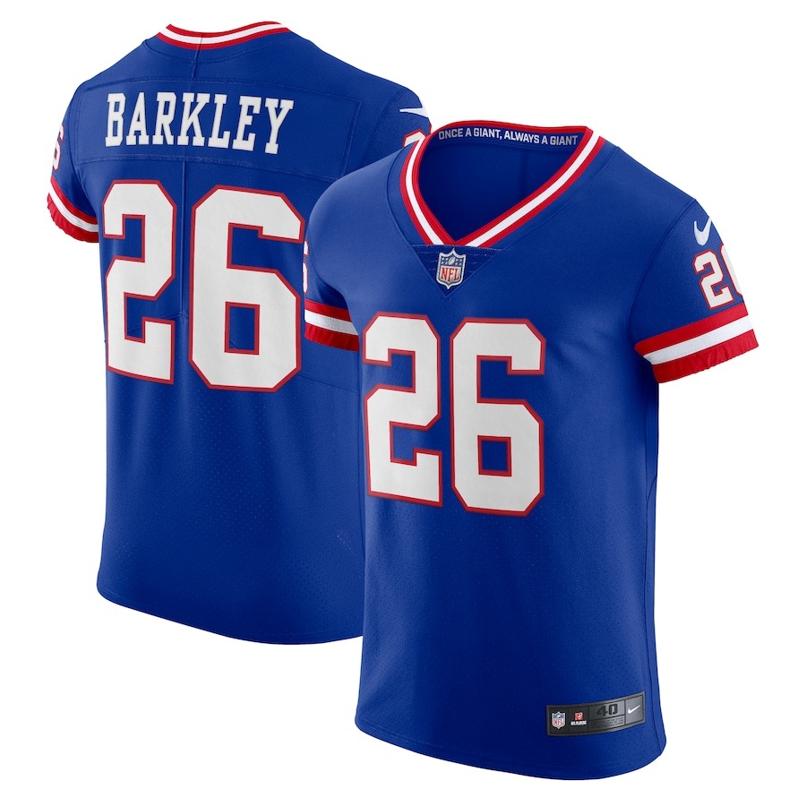Men's New York Giants Saquon Barkley Nike Royal Classic Vapor Elite Player Jersey - ujerseystore