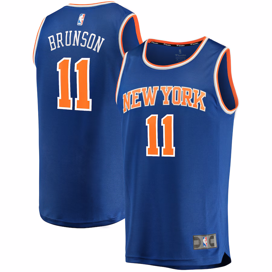 Men's New York Knicks Jalen Brunson Fanatics Blue Fast Break Replica Jersey - Icon Edition - ujerseystore