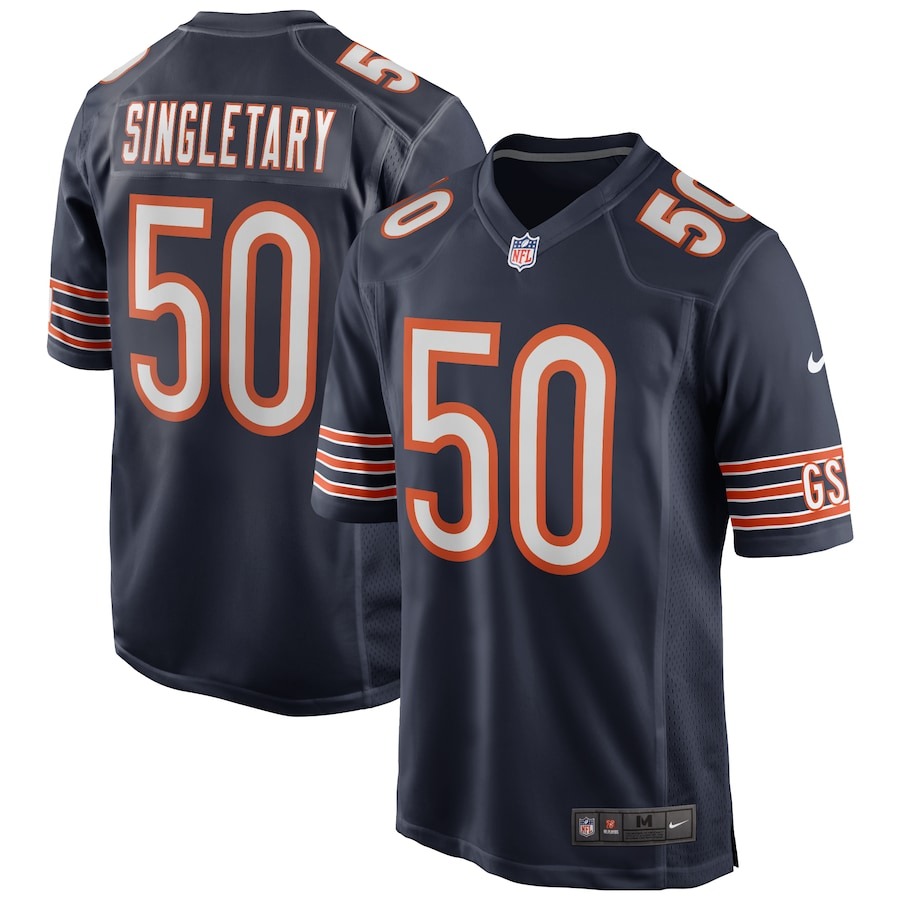 Men's Chicago Bears Mike Singletary Nike Navy Game Retired Player Jersey - ujerseystore