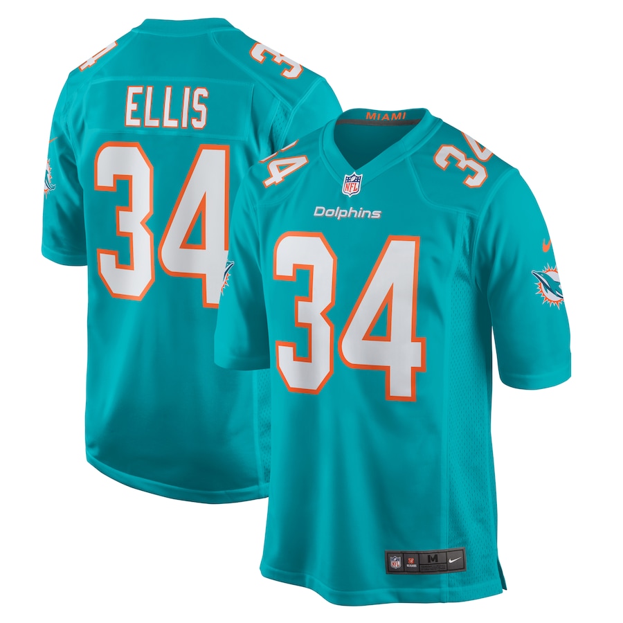 Men's Miami Dolphins Tino Ellis Nike Aqua Home Game Player Jersey - ujerseystore