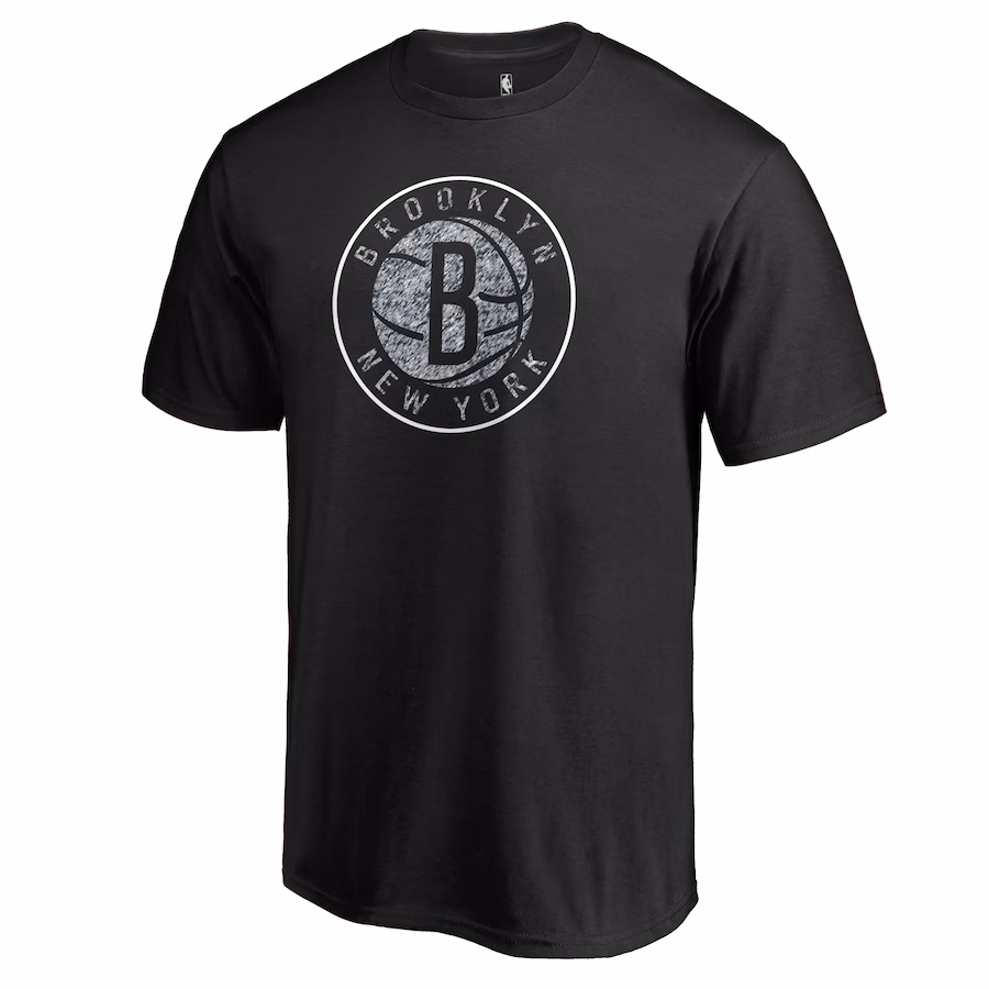 Men's Brooklyn Nets Black Static Logo T-Shirt - ujerseystore