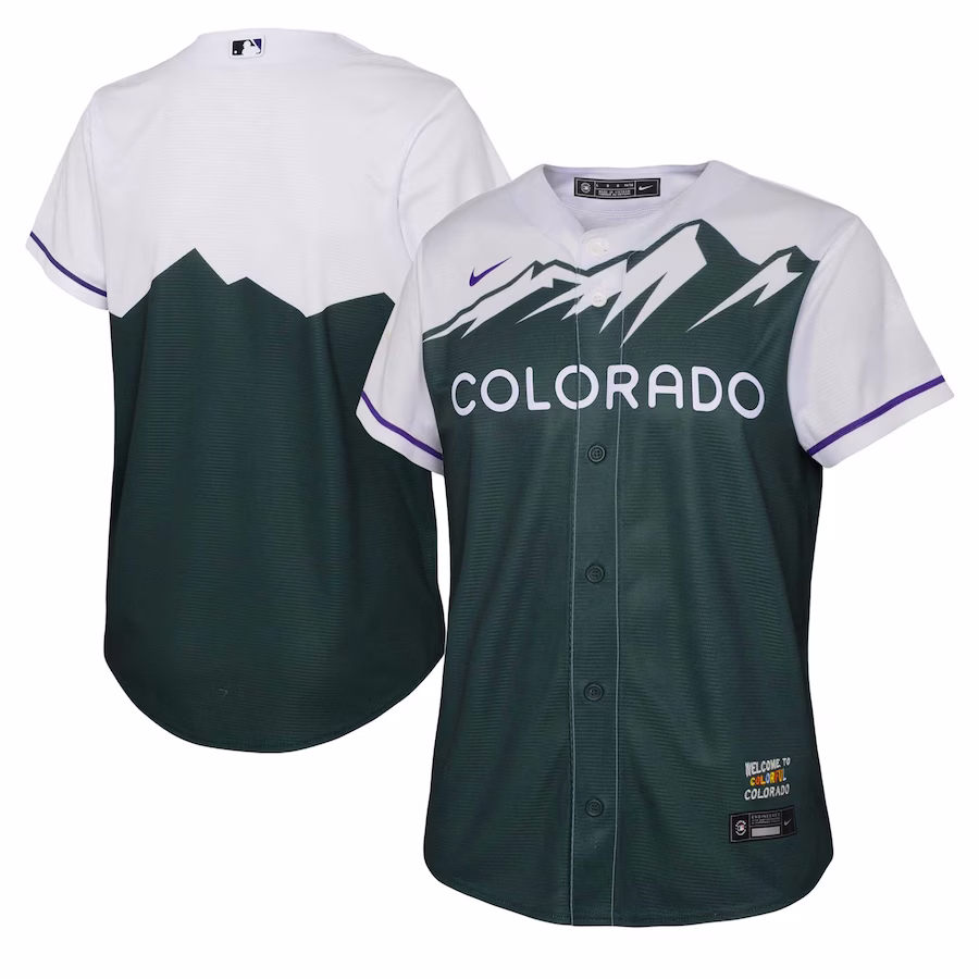 Youth Colorado Rockies Nike Green City Connect Replica Team Jersey - ujerseystore