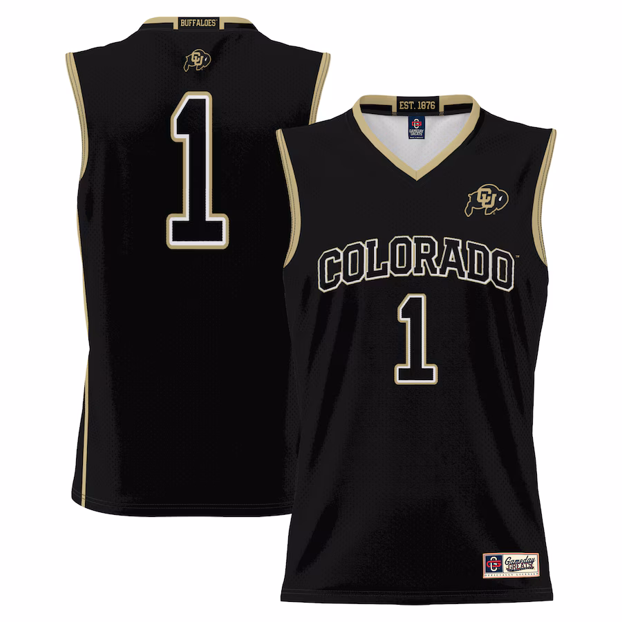 GameDay Greats  Black #1 Colorado Buffaloes Replica Lightweight Basketball Jersey - ujerseystore