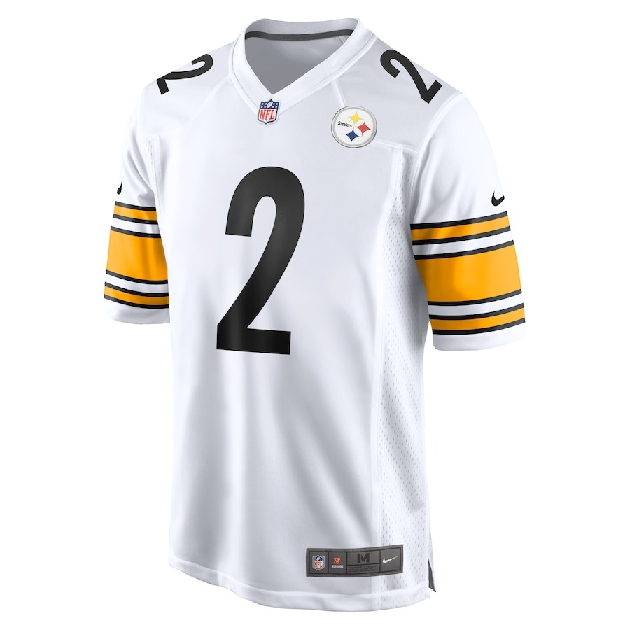 Men's Pittsburgh Steelers Justin Fields Nike White  Game Jersey - ujerseystore