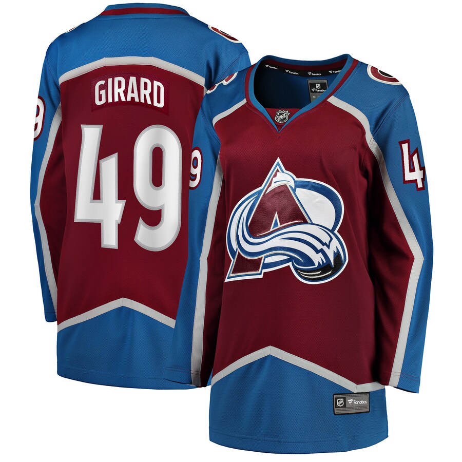 Women's Colorado Avalanche Samuel Girard Fanatics Branded Burgundy Home Breakaway Player Jersey - ujerseystore