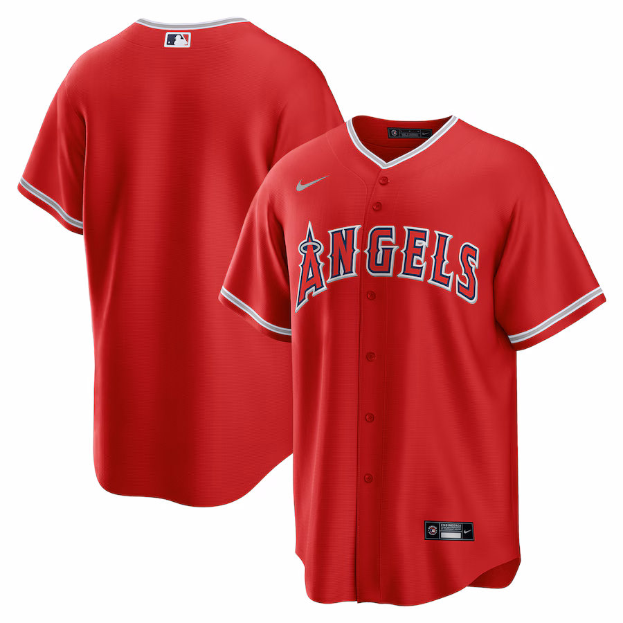 Men's Los Angeles Angels Nike Red Alternate Replica Team Jersey - ujerseystore