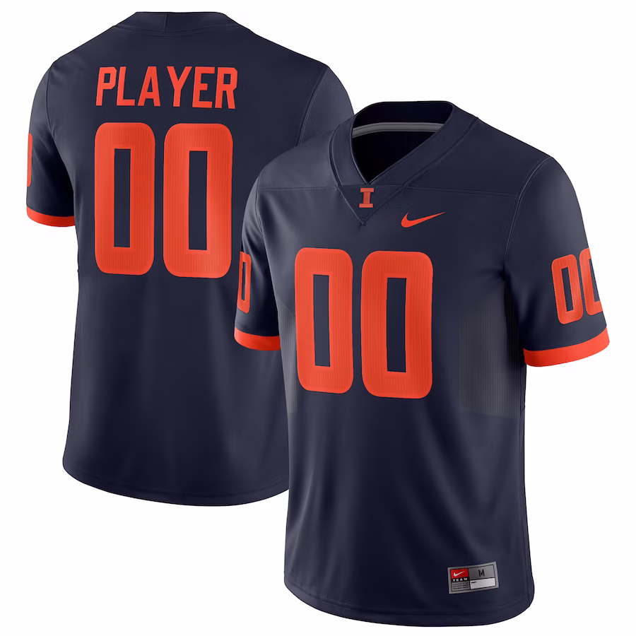 Illinois Fighting Illini Nike Pick-A-Player NIL Replica Football Jersey - Navy - ujerseystore