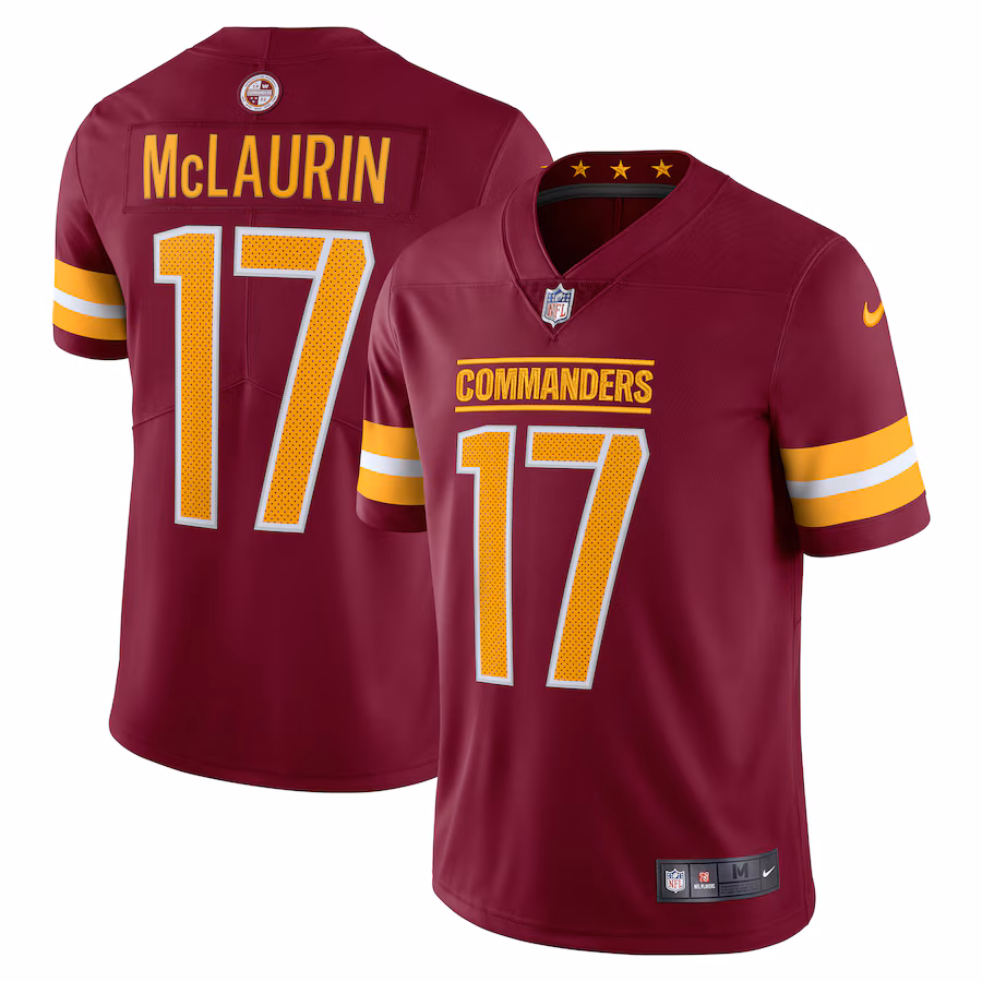 Men's Washington Commanders Terry McLaurin Nike Burgundy Vapor Limited Jersey - ujerseystore