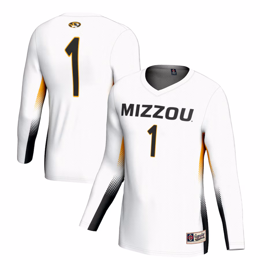 Youth GameDay Greats #1 White Missouri Tigers Lightweight Women's Volleyball Jersey - ujerseystore