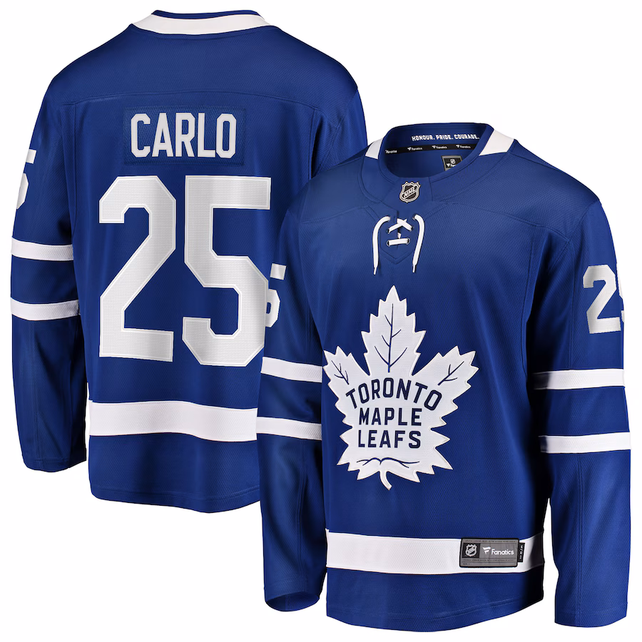Men's Toronto Maple Leafs Brandon Carlo Fanatics Blue Home Breakaway Jersey - ujerseystore