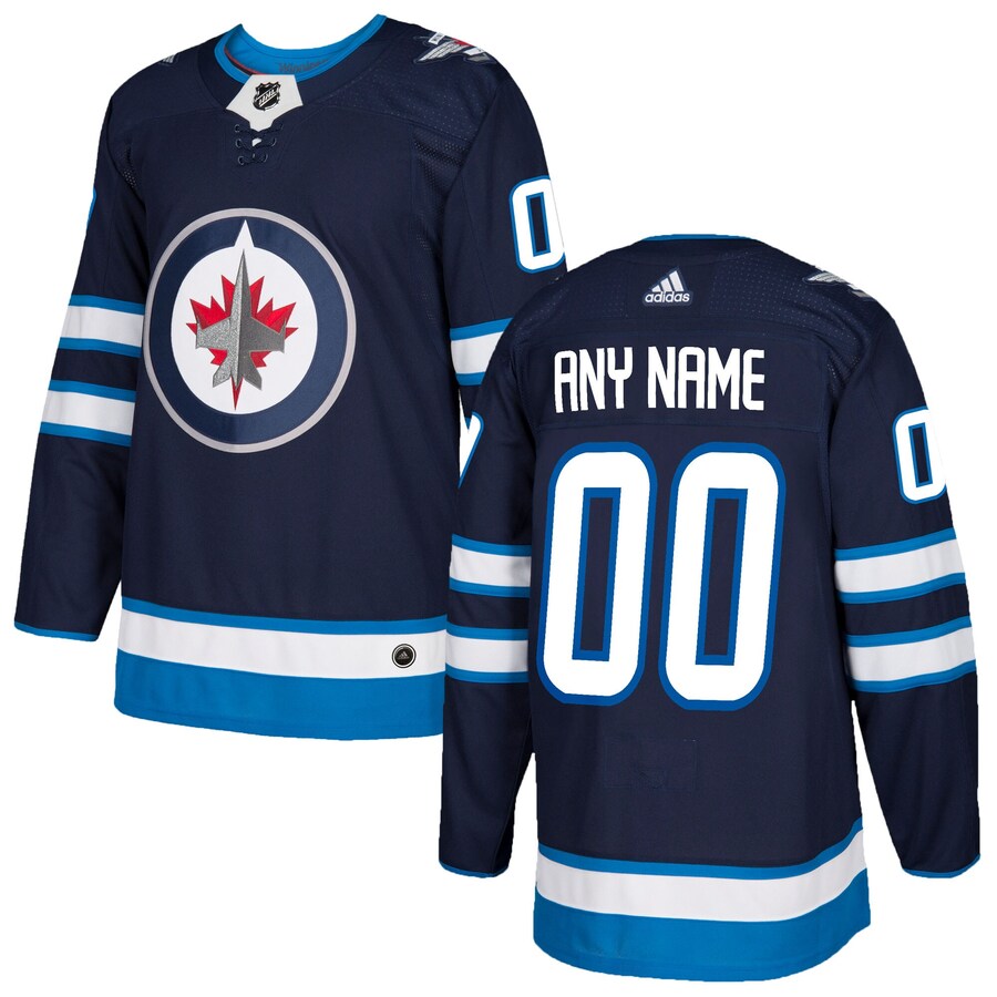 Men's Winnipeg Jets adidas Navy Authentic Custom Jersey - ujerseystore