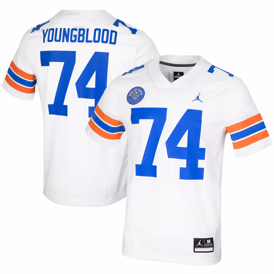 Men's Jordan Brand Jack Youngblood White Florida Gators Ring of Honor Untouchable Replica Jersey - ujerseystore