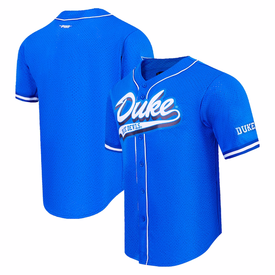 Duke Blue Devils Pro Standard Mesh Full-Button Replica Baseball Jersey - Royal - ujerseystore
