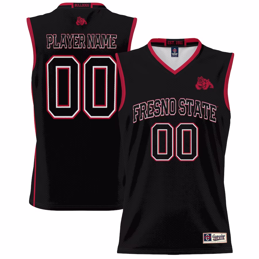 Fresno State Bulldogs NIL Pick-A-Player Lightweight Basketball Jersey - Black - ujerseystore
