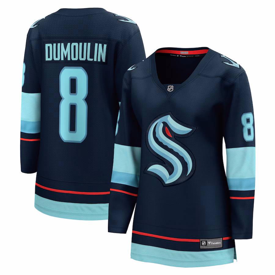 Women's Seattle Kraken Brian Dumoulin Fanatics Deep Sea Blue Home Breakaway Player Jersey - ujerseystore