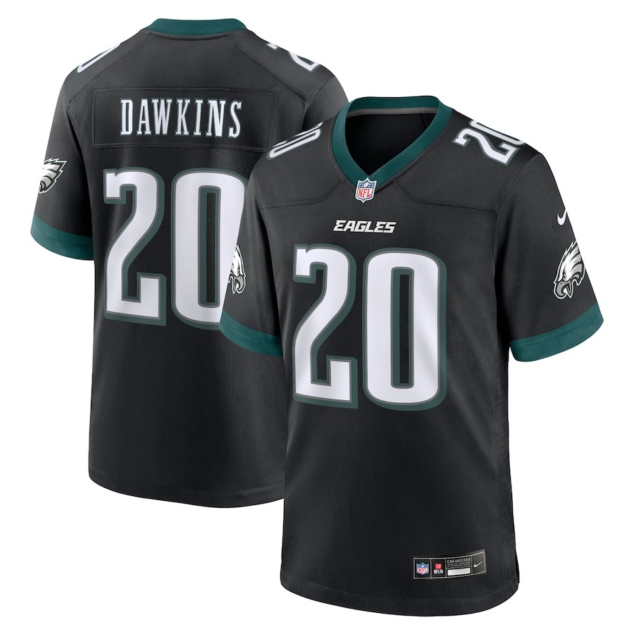 Men's Philadelphia Eagles Brian Dawkins Nike Black Alternate Game Jersey - ujerseystore