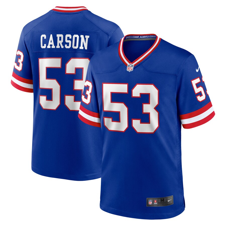 Men's New York Giants Harry Carson Nike Royal Classic Retired Player Game Jersey - ujerseystore