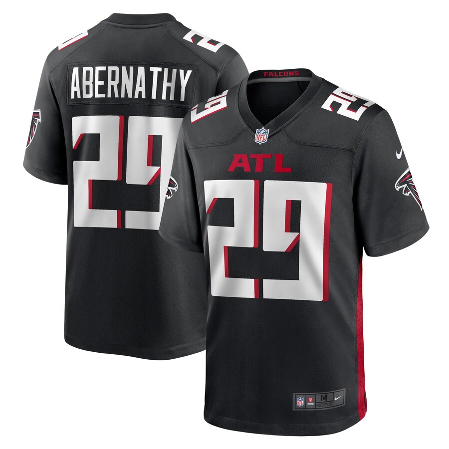 Men's Atlanta Falcons Micah Abernathy Nike  Black Team Game Jersey - ujerseystore