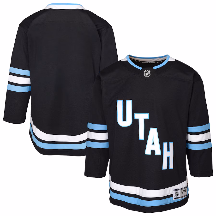 Youth Utah Hockey Club Black Home Premier Jersey - ujerseystore