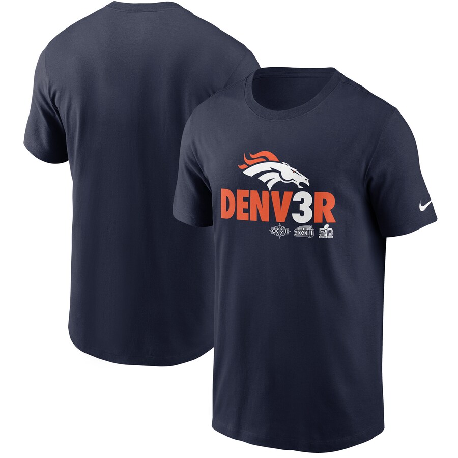 Men's Denver Broncos Nike Navy Hometown Collection Denv3r T-Shirt - ujerseystore