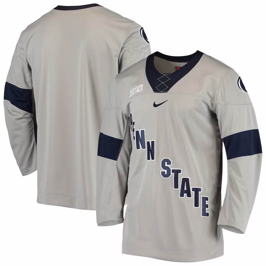 Penn State Nittany Lions Nike Replica Hockey Jersey - Gray - ujerseystore