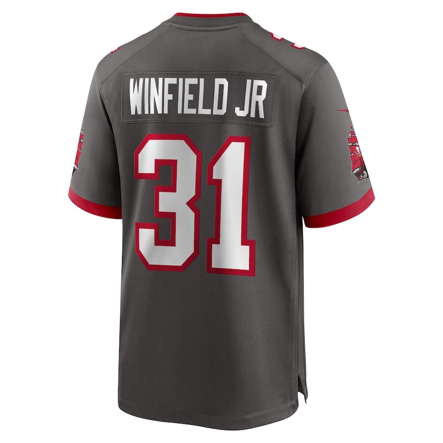 Men's Tampa Bay Buccaneers Antoine Winfield Jr. Nike Pewter Game Jersey - ujerseystore