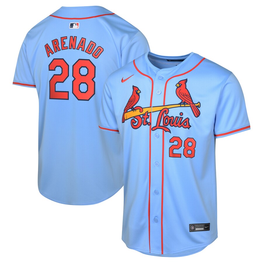 Youth St. Louis Cardinals Nolan Arenado Nike Light Blue Alternate Limited Player Jersey - ujerseystore